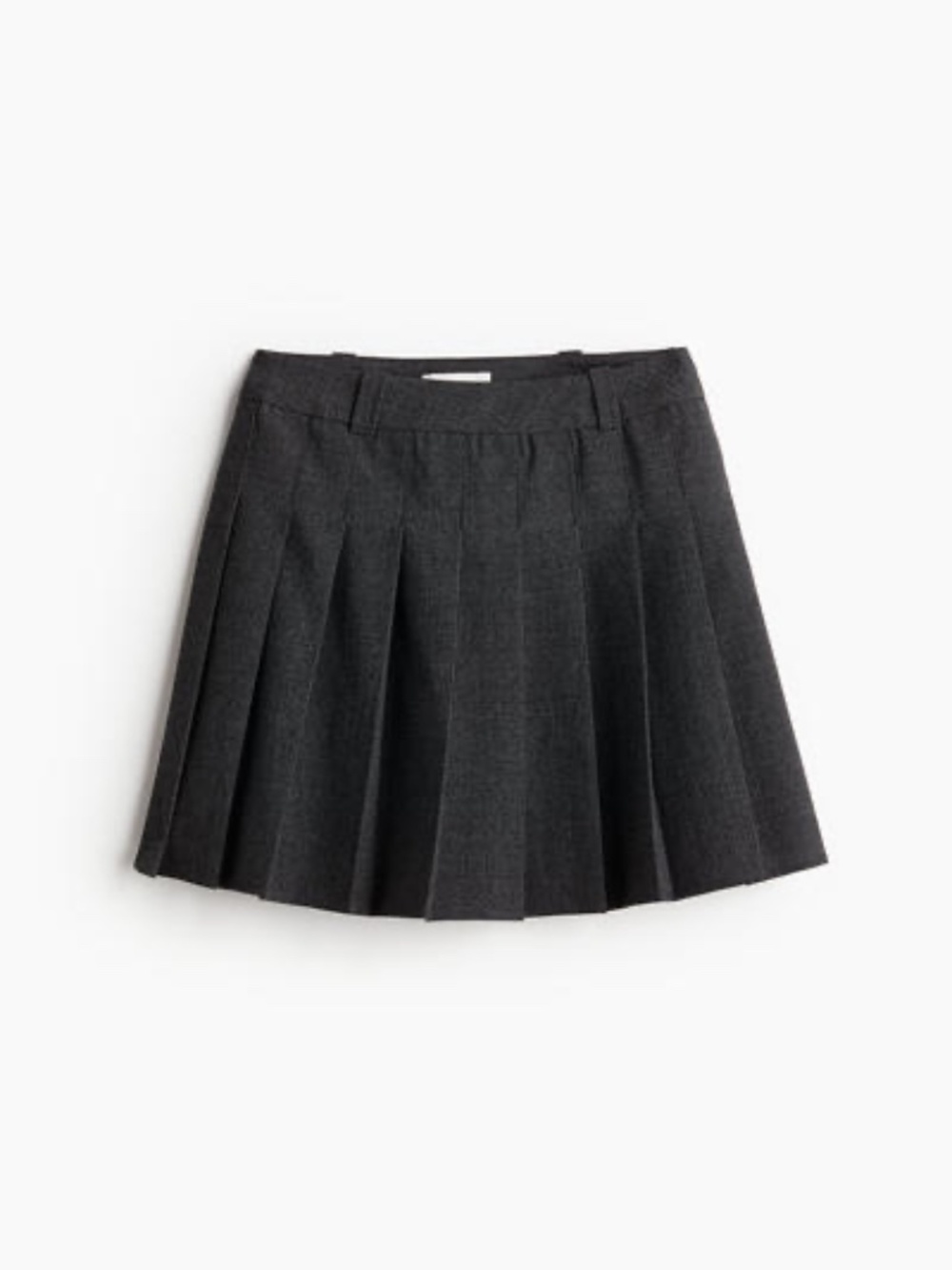 h&m | pleated mini skirt | plaid | uniform | grey | trend | size: us 18 - Picture 4 of 4